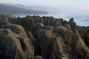 The Punakaiki, otherwise known as Pancake Rocks in Paparoa National Park.