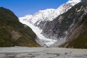 Franz Josef Glacier as seen after exiting the car park.