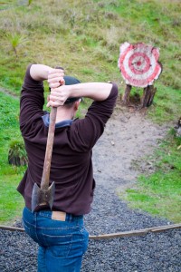 Axe Throwing at Blue Duck Lodge